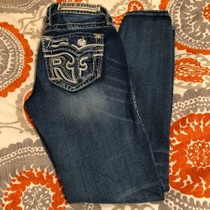 Rock Revival ankle skinny jeans, like new.